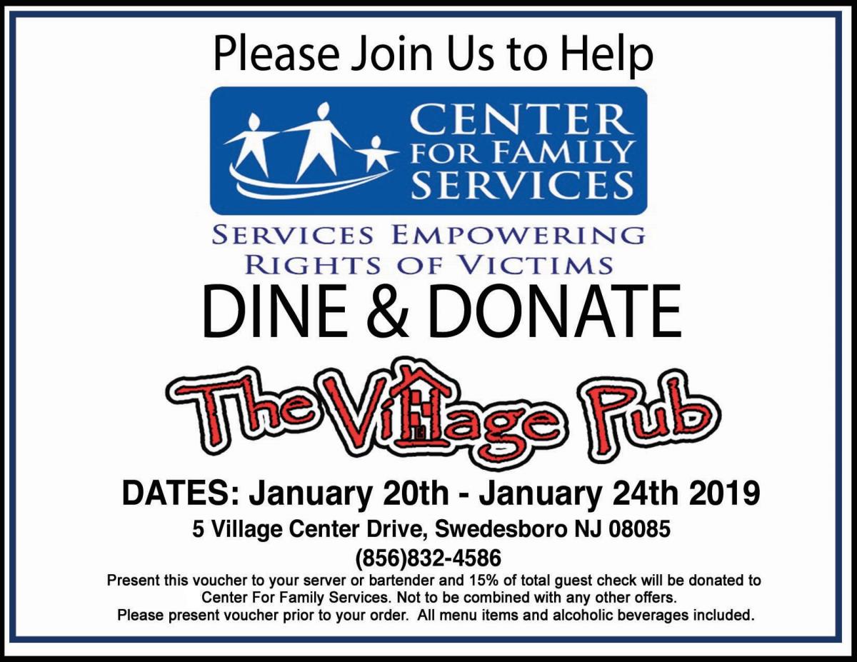 Dine and Donate at The Village Pub in Swedesboro for Human Trafficking